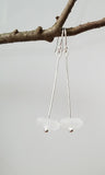 Earrings - Cultured Sea Glass Dangles on Sterling Silver