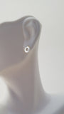 Earrings - Sterling Silver Open Circle Posts with Hammered Texture. Multiple Sizes