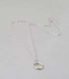 Necklace - Sterling Silver Open Circle with Hammered Texture. Multiple Sizes