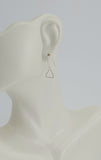 Earrings - Sterling Silver Open Triangle with Hammered Texture. 2 Sizes