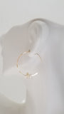 Earrings - Cornflake Pearls on 14k gf Wire Hoop