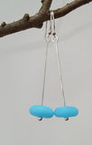 Earrings - Cultured Sea Glass Dangles on Sterling Silver