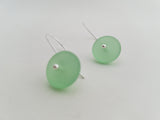 Earrings - Cultured Sea Glass on Sterling Silver - "Spring Ahead" Style