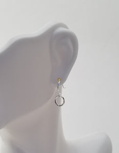 Earrings - Sterling Silver Open Circles with Hammered Texture. Multiple Sizes