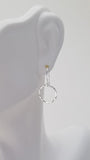 Earrings - Sterling Silver Open Circles with Hammered Texture. Multiple Sizes