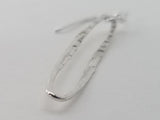 Earrings - Sterling Silver Skinny Ovals with Hammered texture. Multiple Styles and Sizes