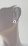 Earrings - Sterling Silver Open Circle Posts with Hammered Texture. Multiple Sizes
