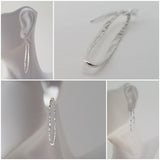 Earrings - Sterling Silver Skinny Ovals with Hammered texture. Multiple Styles and Sizes