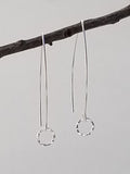 Earrings - Sterling Silver Open Circles with Hammered Texture. Multiple Sizes