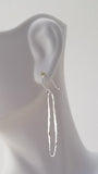 Earrings - Sterling Silver Skinny Ovals with Hammered texture. Multiple Styles and Sizes
