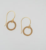 Earrings - 14k Gold Filled Open Circle with Hammered Texture. Multiple Sizes