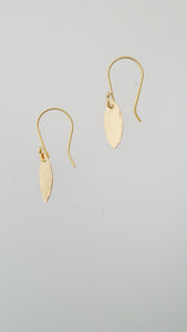 Earrings - 14k gf Marquise with Hammered Texture