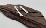 Earrings - Sterling Silver Bar with Hammered Texture. 2 Sizes