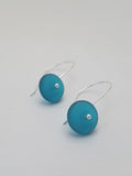 Earrings - Cultured Sea Glass on Sterling Silver - "Spring Ahead" Style