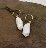 Earrings - Keshi Pearl on 14k gf Earwire. 2 Sizes