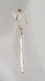 Earrings - BIWA style Pearl on 14k gf Earwire. 3 Sizes