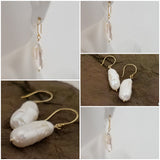 Earrings - Keshi Pearl on 14k gf Earwire. 2 Sizes