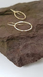 Earrings - 14k Gold Filled Open Ovals with Hammered Texture. 2 Sizes