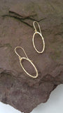 Earrings - 14k Gold Filled Open Ovals with Hammered Texture. 2 Sizes