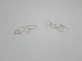 Earrings - Sterling Silver Open Triangle with Hammered Texture. 2 Sizes