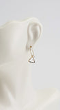 Earrings - 14k Gold Filled Open Triangle with Hammered  Texture. 2 Sizes
