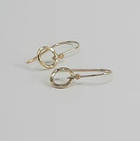 Earrings - 14k Gold Filled Open Circle with Hammered Texture. Multiple Sizes