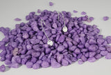 Earrings - Sterling Silver Circle Disks with Hammered Texture on Marquise Wire. Multiple Sizes