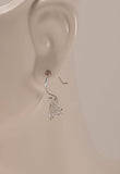 Earrings - Solid sterling Silver Hammered Hearts