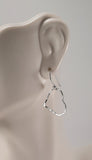 Earrings - Sterling Silver Hammered Hearts