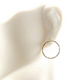 Earrings - 14k gf Simple Circle Post