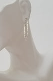 Earrings - Sterling Silver Skinny Ovals with Hammered texture. Multiple Styles and Sizes