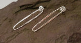 Earrings - Sterling Silver Skinny Ovals with Hammered texture. Multiple Styles and Sizes