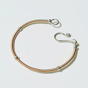 Bracelet - Asymetrical Block in 14k gf & Sterling Silver