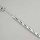 Necklace - Sterling Silver Long Bar Lariat