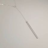 Necklace - Sterling Silver Long Bar Lariat