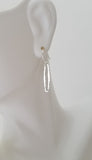 Earrings - Sterling Silver Skinny Ovals with Hammered texture. Multiple Styles and Sizes
