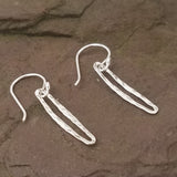 Earrings - Sterling Silver Skinny Ovals with Hammered texture. Multiple Styles and Sizes